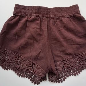 H&M Grape/Purple Cotton and Lace Shorts - Size 4
